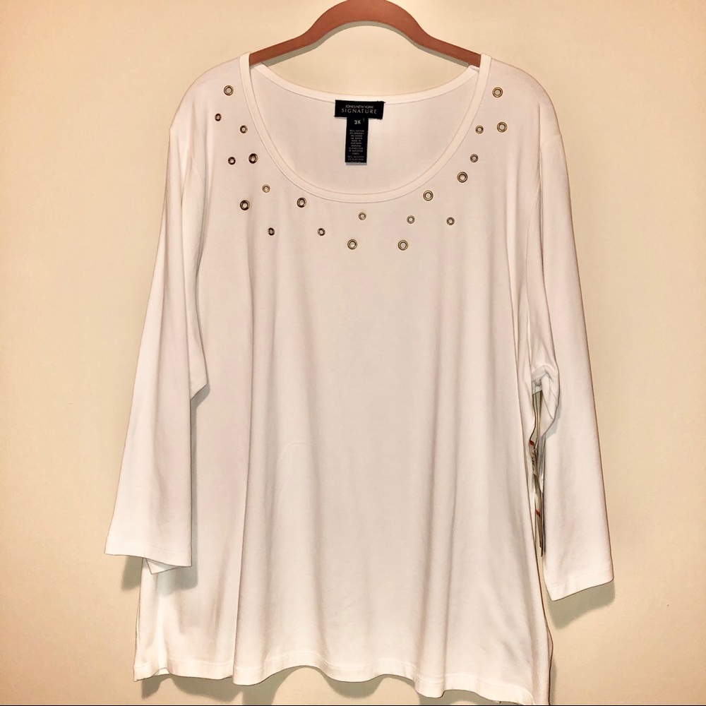 Jones New York Women’s Plus 3X Long Sleeve Blouse